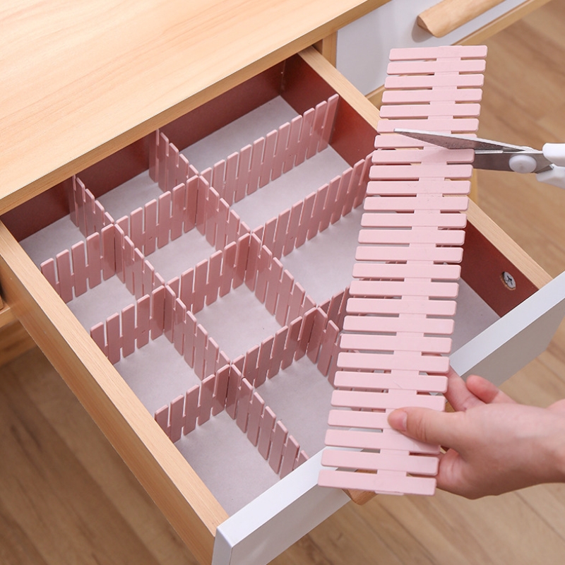 4Pcs Rosa Teiler Einstellbare Haushalt Schrank Kombination Unterwäsche Socken Kleinigkeiten Cajones Escritorio Schublade Organizer