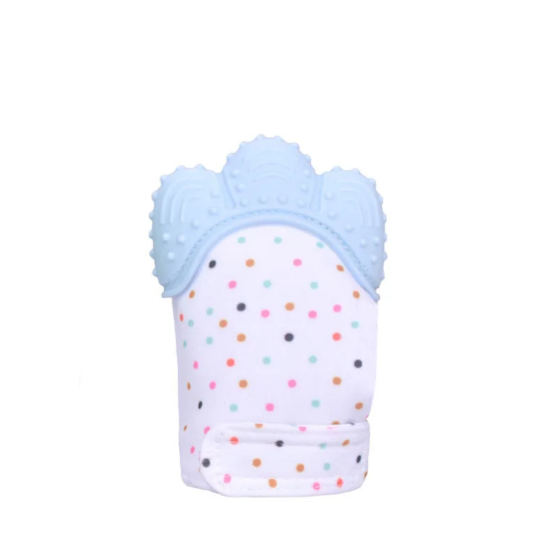 Cartoon Printed Children's Gloves Baby Teether Gloves For Babies Teethers Anti Eating Hand Teething Chewing Toy Baby Mittens