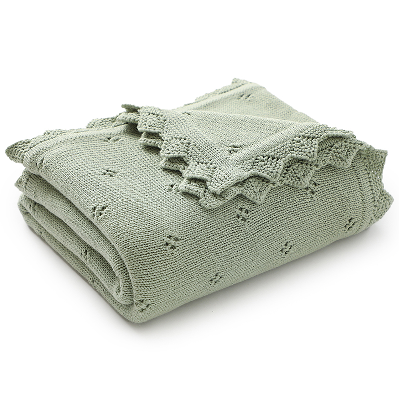 Baby Gebreide Dekens Katoen 90*70 cm Pasgeboren Jongen Meisje Inbakeren Wrap Beste Comfort Alle Seizoenen Baby Unisex Wandelwagen beddengoed Cover
