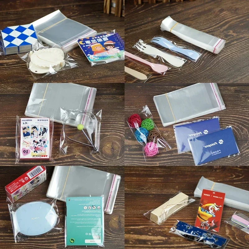 100 ชิ้นโปร่งใส Self - seal เครื่องประดับ Candy OPP Self - กาวบรรจุภัณฑ์ Resealable ของขวัญคุกกี้บรรจุภัณฑ์กระเป๋า