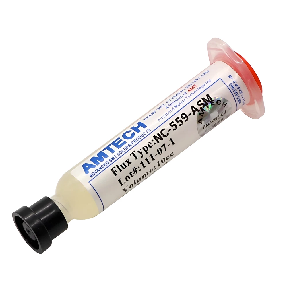 10Pcs 100% Original AMTECH NC-559-ASM BGA PCB No-Clean Solder Paste Welding Advanced Oil Flux Grease 10cc Soldering Repair Paste