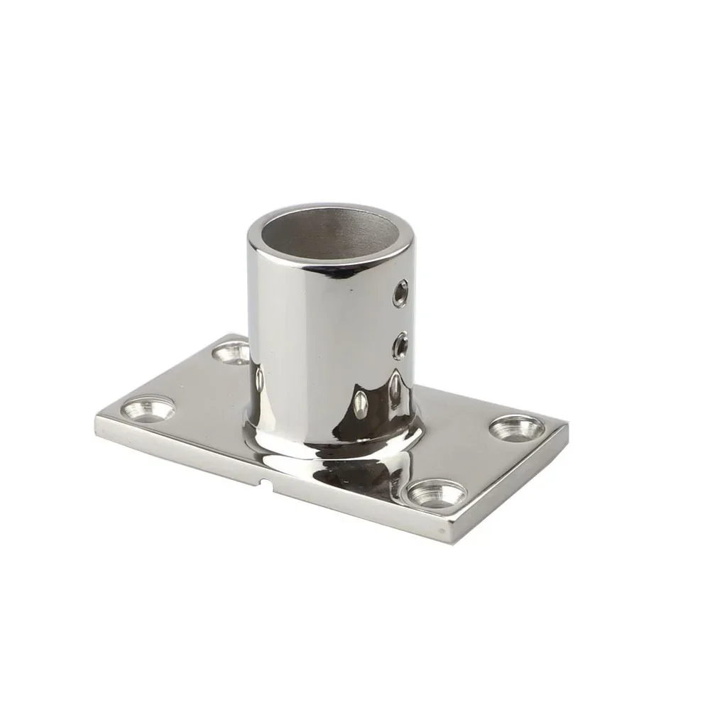 1Pc 22/25/30/32mm Hand Rail Fittings 90 Degree Rectangula Base Tube Base For Boat Marine Yachts Rail Mounting Brackets