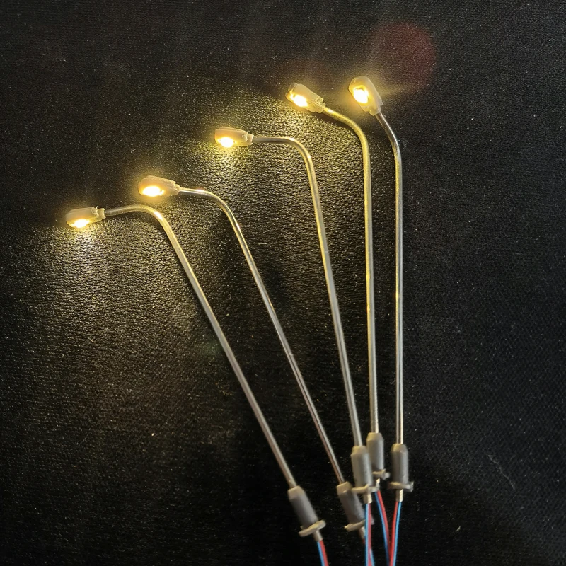 クリアランスモデル街路灯温白色光街灯柱風景 Led 照明遊び場高速道路/駐車場/電車レイアウト 3V