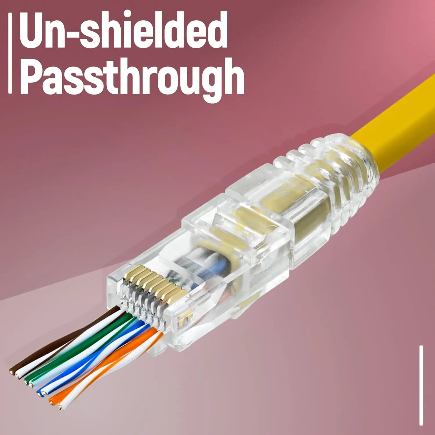 Проходные разъемы и ботинки ZoeRax RJ45 Cat6, EZ для обжима модульного штекера для твердого или многожильного сетевого кабеля