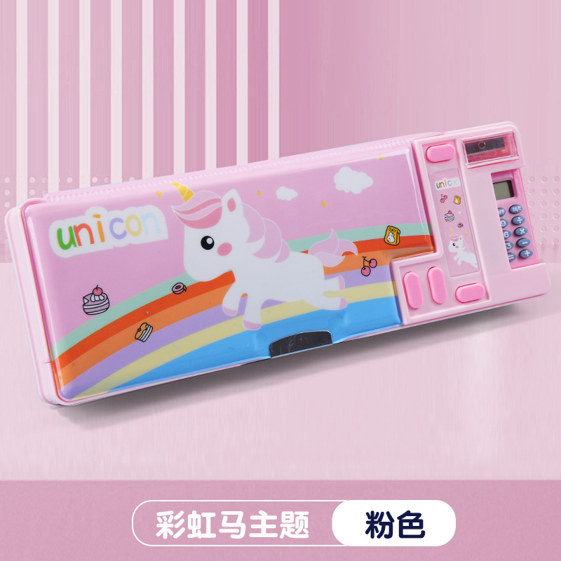 Creative Multifunctional คอมพิวเตอร์ดินสอกรณีโรงเรียนประถมศึกษาเครื่องเขียนนักเรียนกล่องขนาดใหญ่ความจุ Double-Layer Double เปิด