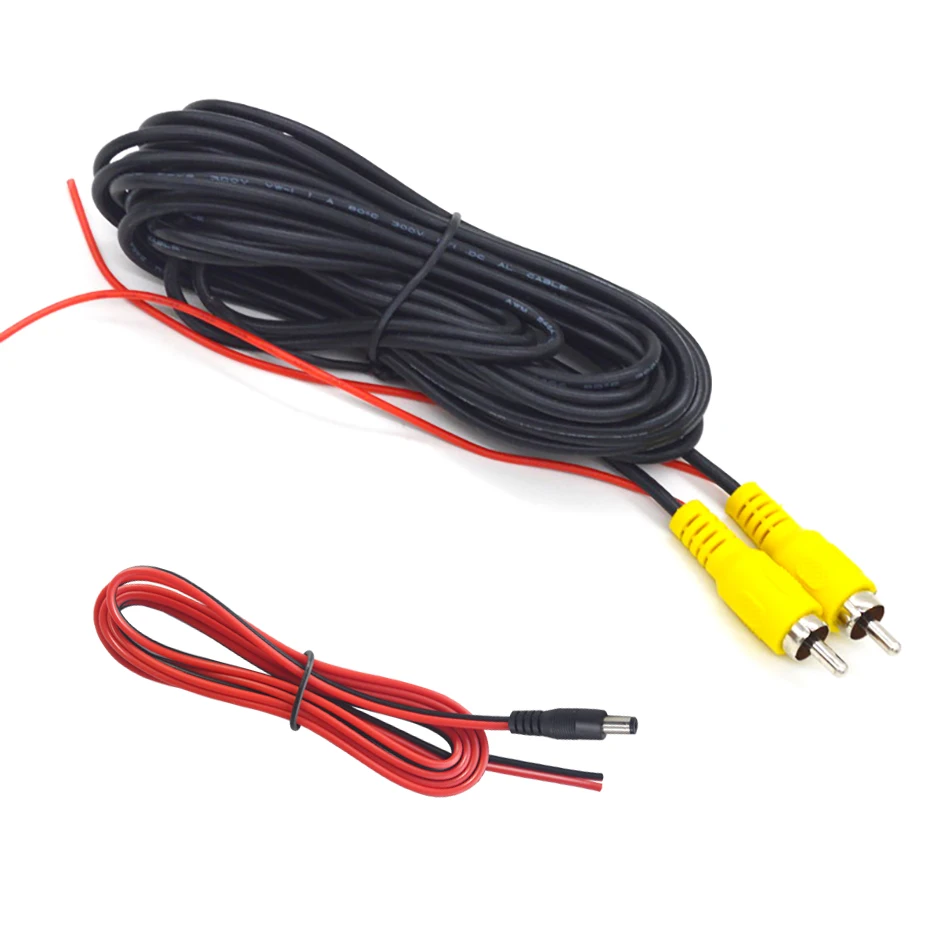 Cabo de vídeo rca 6m/10m/15m/20m para câmera de visão traseira do carro fio universal conexão câmera reversa monitor multimídia universal