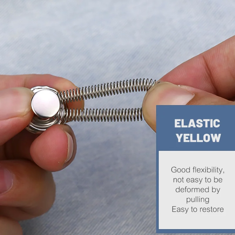 Extensor de botones de Metal para pantalones vaqueros, botones de costura gratis, extensores de cintura retráctiles ajustables, botón expansor de cintura