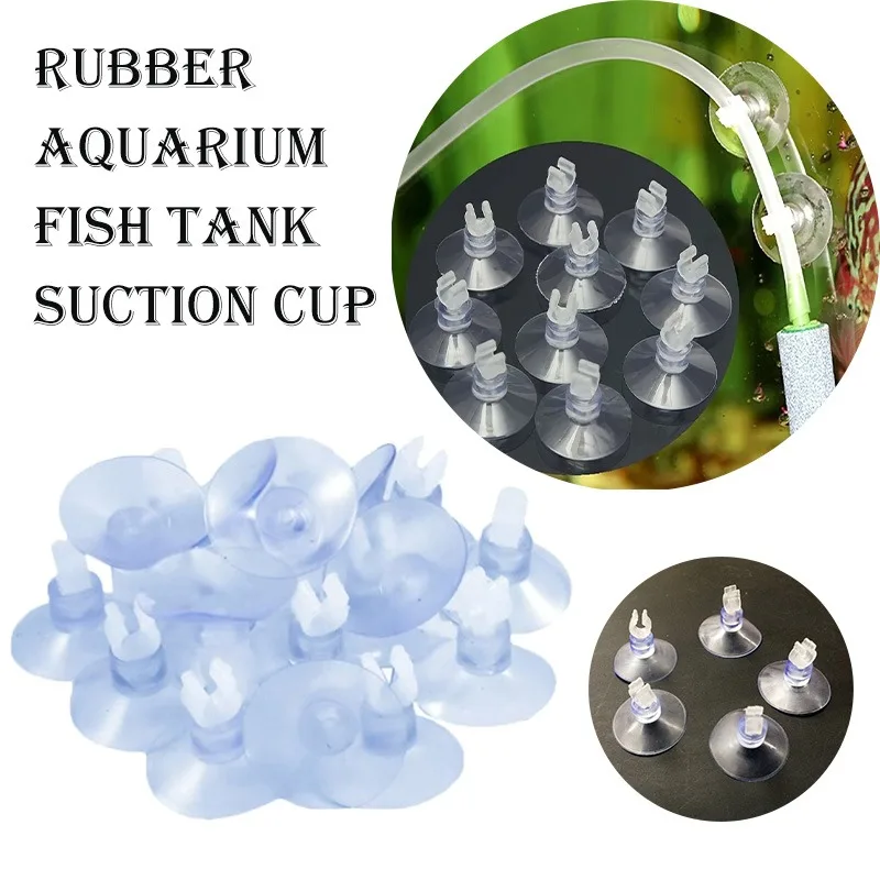 5 stücke/10 stücke Gummi Aquarium Aquarium Saugnapf Halter für Luft Schlauch Rohr Sauerstoff Pumpe Einstellbare Starke saugnapf Langlebig PVC Glas