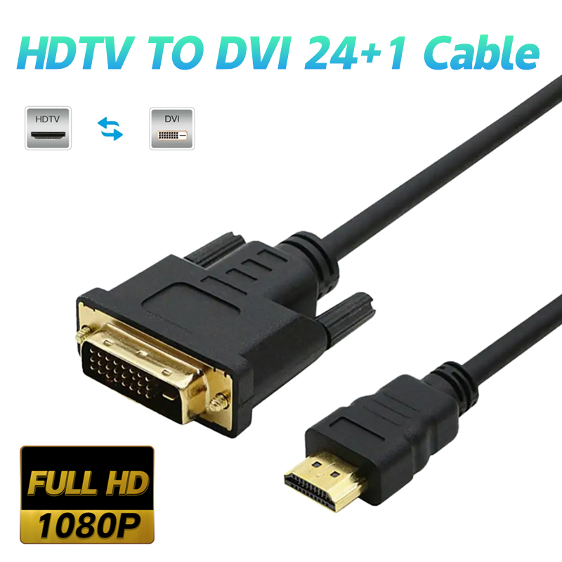 DVI-zu-HDMI-HDMI-Video-Kabel-Adapter für Laptop-Computer-Projektor verlängerung, 24 + 1, männlich