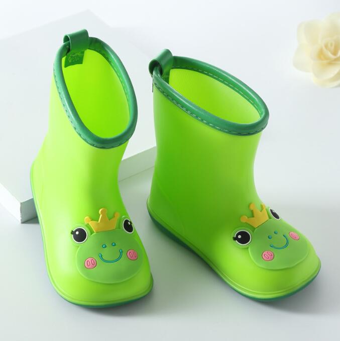 Botas de lluvia para niños, Botas de lluvia impermeables de Color sólido para niños y niñas, zapatos de agua duraderos antideslizantes cómodos para niños al aire libre