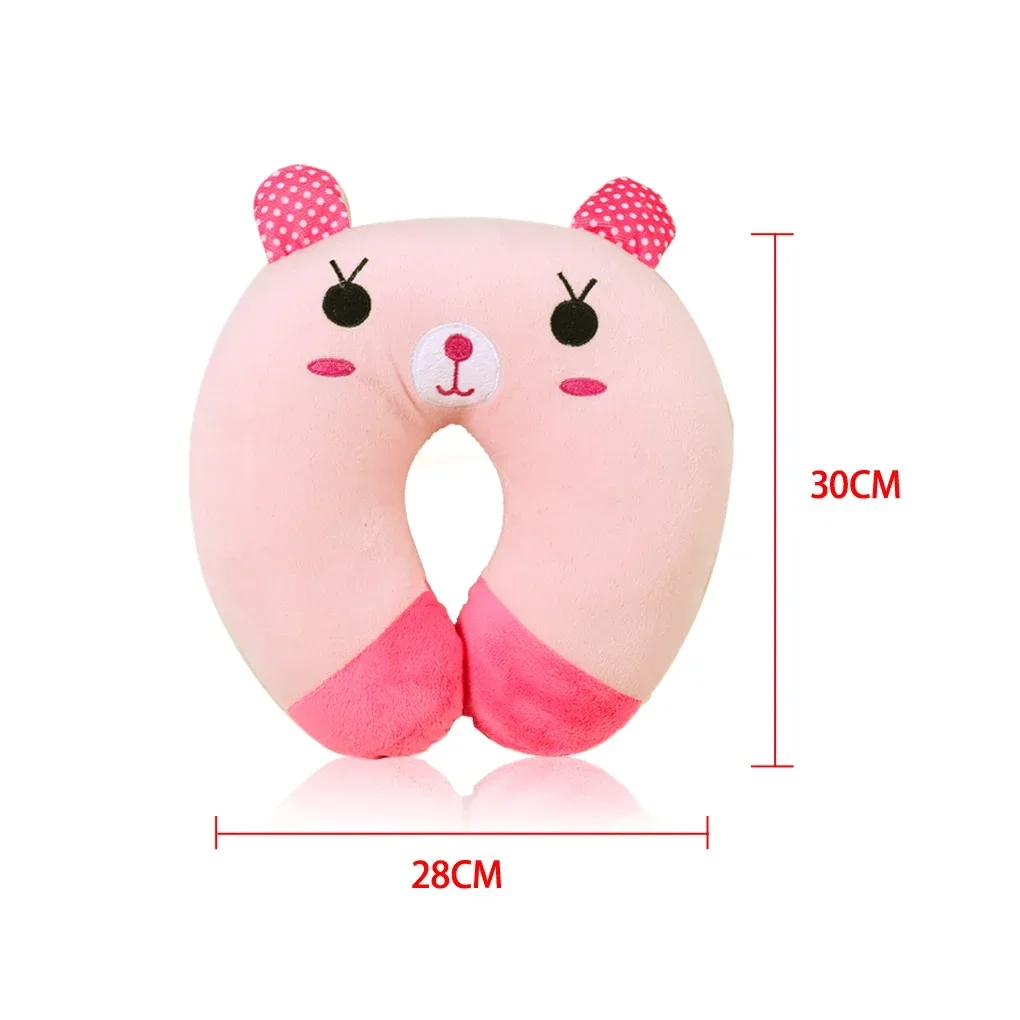 Soft U-Shaped Plush Sleep คอหมอนสํานักงานเบาะน่ารักน่ารักหมอนท่องเที่ยวสําหรับเด็ก/ผู้ใหญ่