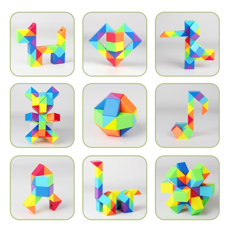 Sengso Regenboog Magische Liniaal 24/36/48/72 Pcs Dierlijke Vorm Educatief Speelgoed Kinderen Puzzel Speelgoed Verschillende Specificaties Gameplay Cu
