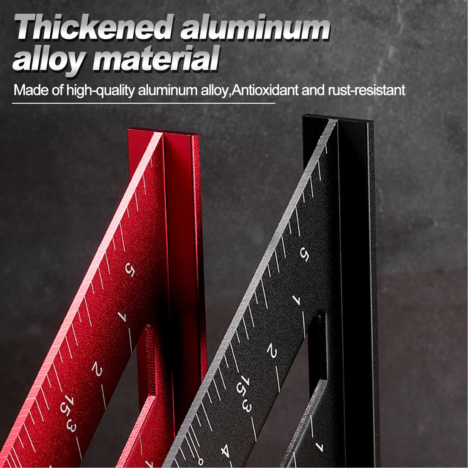 Medidores triangulares de aleación de aluminio para carpintería, herramientas de medición, marcador de alta precisión, regla angular métrica e Imperial