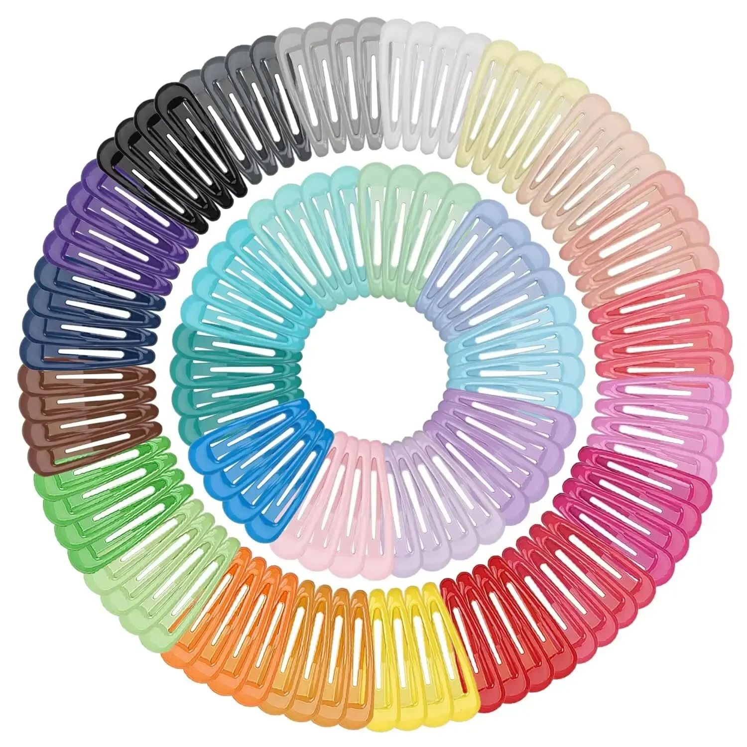50 pezzi fermagli per capelli a scatto colore caramella lucido 2 pollici antiscivolo fermagli per capelli in metallo fermagli accessori per neonate bambini piccoli