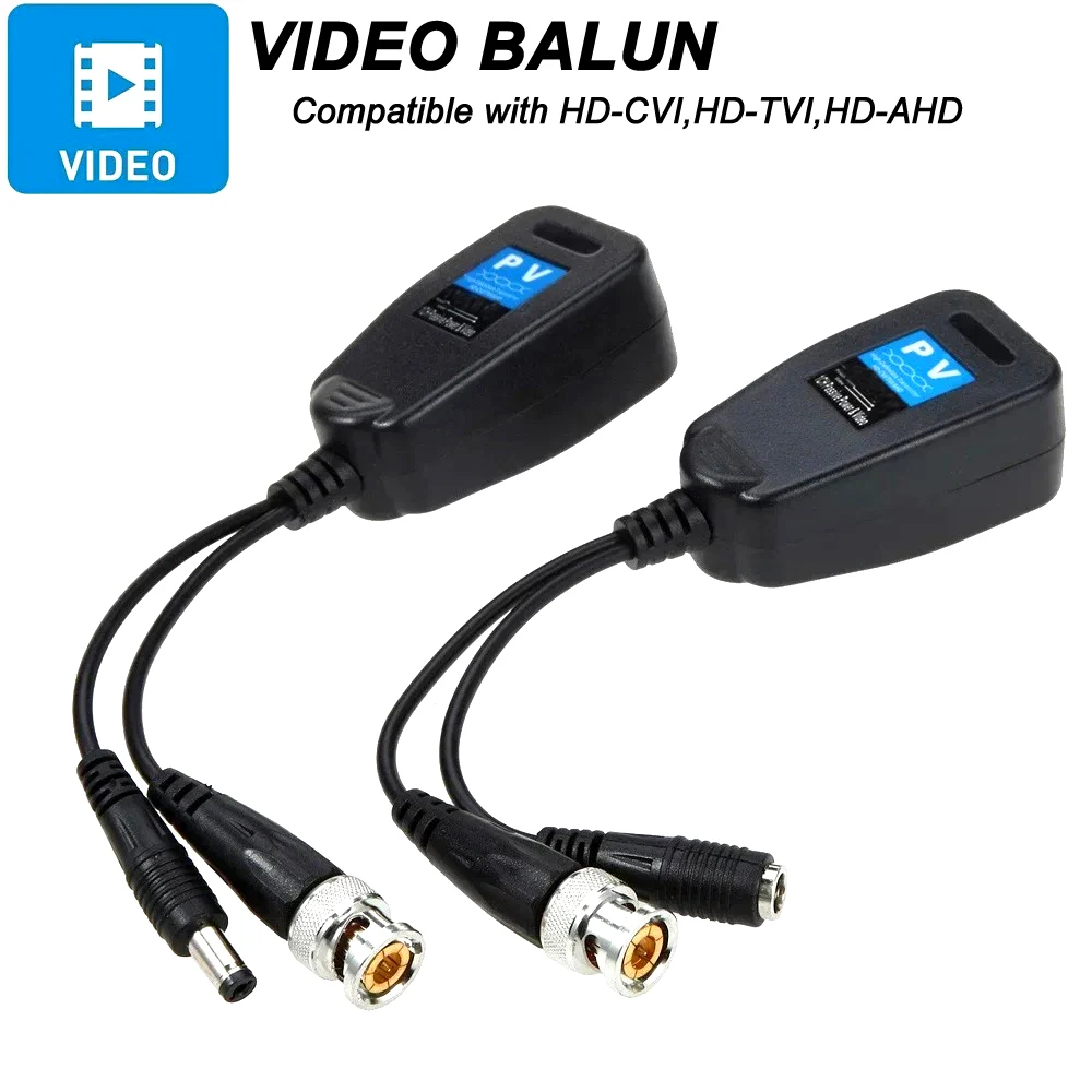 1CH Passiver Balun RJ45 CCTV Video Transceiver Coax BNC für HDCVI HDTVI AHD Analog High Definition Kamera Netzteil Anschlüsse