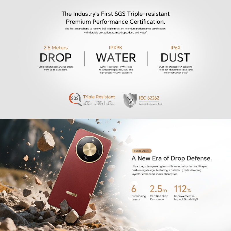 Original Global Version HONOR X9d 12GB+256GB 6.79'' 120Hz AMOLED Screen 108MP Main Camera 8300 mAh 66W Supercharge Dual SIM