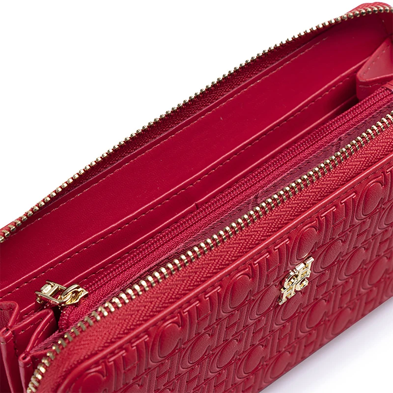 CH คุณภาพสูงกระเป๋าถือหรูกระเป๋าสตางค์พับ Monogrammed Design คลาสสิก Retro Design กระเป๋าใส่เหรียญแฟชั่น