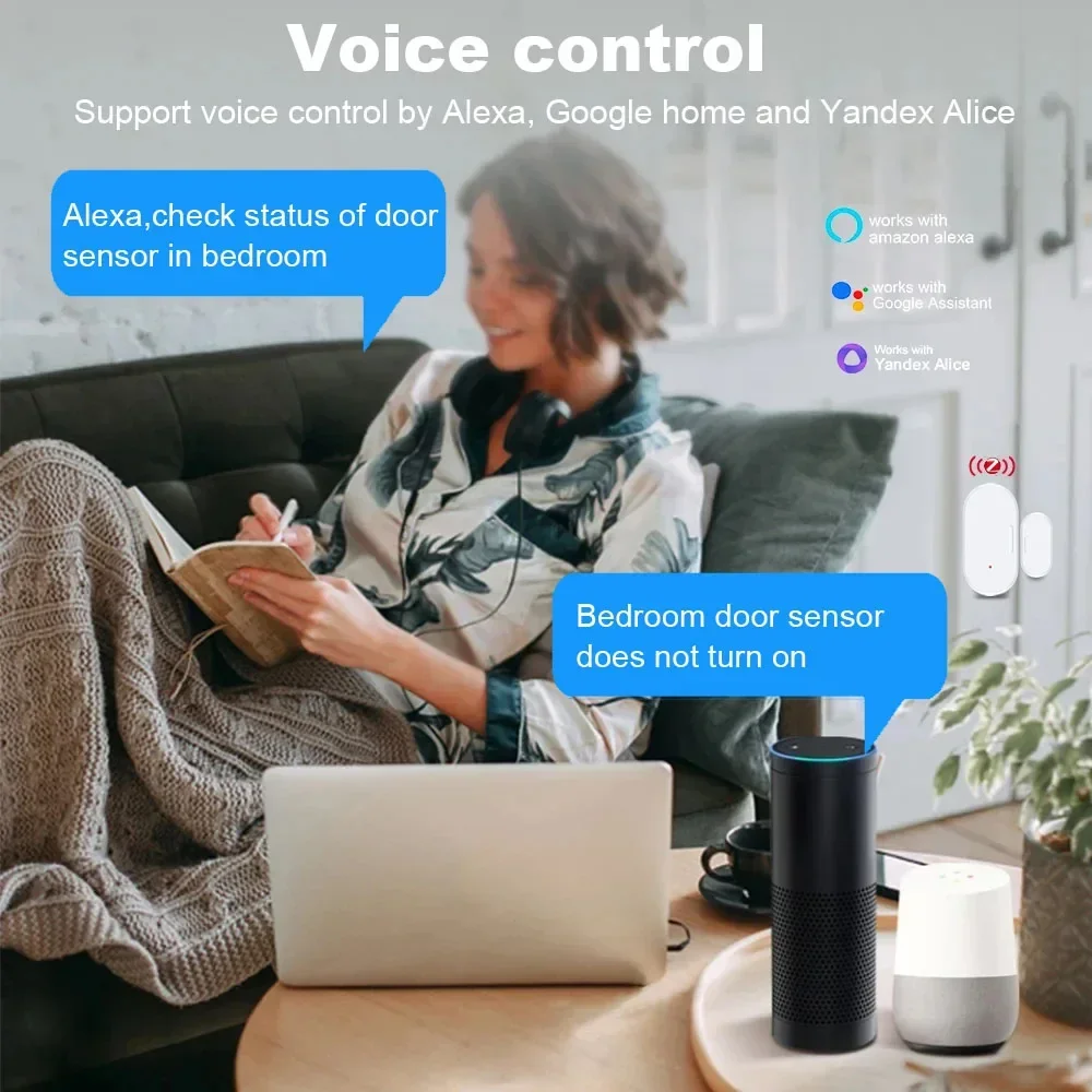 Ewelink ZigBee Tür-Fenster-Sensor, Kontaktsensor, Sicherheit, Einbruchalarm, magnetischer Türsensor, unterstützt Home Assistant Zigbee2mqtt