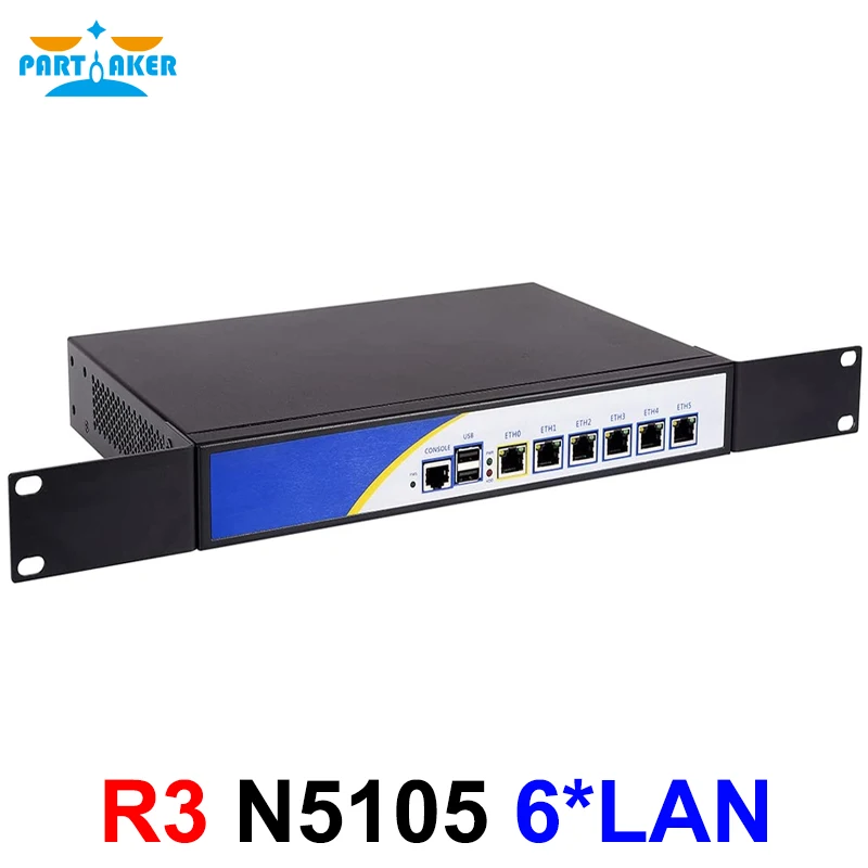 Partaker pfSense Firewall Soft Router N5105 6x Intel i226 2.5G LAN 2 x DDR4 Mini PC VGA COM AES-NI OPNsense ESXi