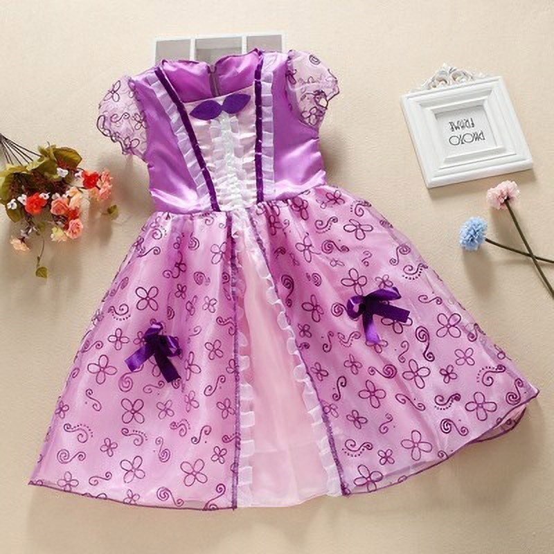 Costume da principessa per bambini Bambini Elsa Anna Abito di Halloween Ragazza Jasmine Moana Abito da cena Rapunzel Sirena Spettacolo Travestimento 3-10 anni
