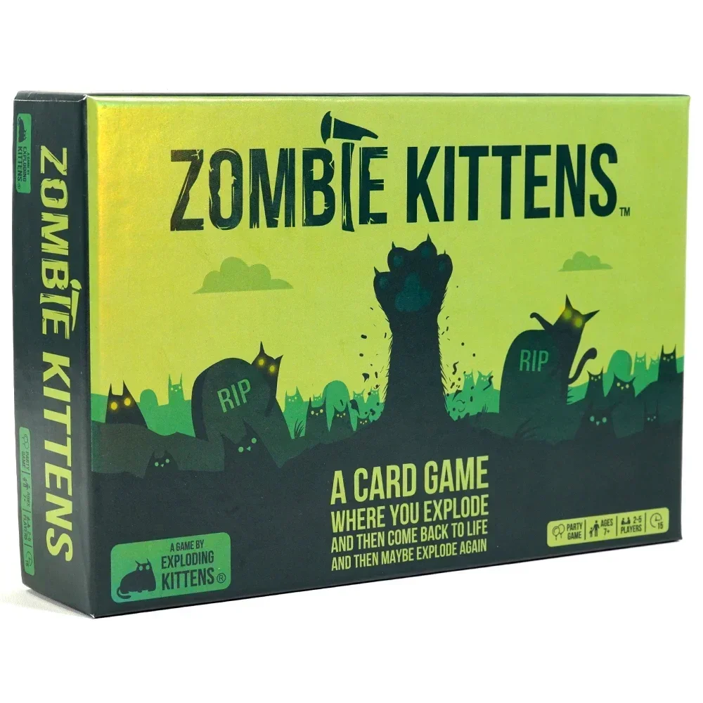 Jogo de cartas Zombie Kittens Diversos Jogos de cartas familiares para adultos Adolescentes Crianças para jogo de entretenimento noturno 2-5 Playe