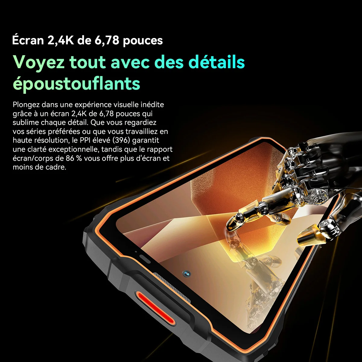 BLACKVIEW BL7000 5G AI Robustes Telefon Deepseek GPT Android 15 Smartphone, 6,78" HD+2,4K Display 120Hz, 24(8+16)GB 256GB, 7500Amh