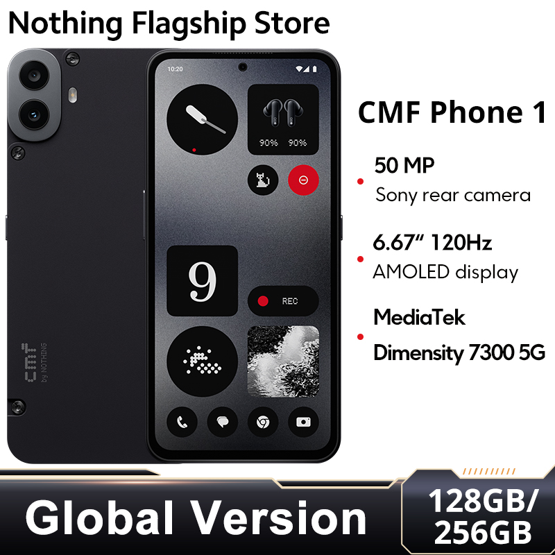Cmf telefone 1 versão global smartphone dimensão 7300 5g processador 50mp sony câmera traseira 6.67 "120hz super amoled ltps display