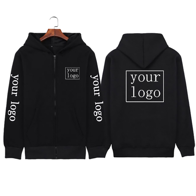 Ihr eigenes Design, Markenlogo/Bild, individueller Kapuzenpullover mit Reißverschluss, für Herren und Damen, lässig, personalisierte Sweatshirts, Textdruck, DIY-Reißverschlussjacken