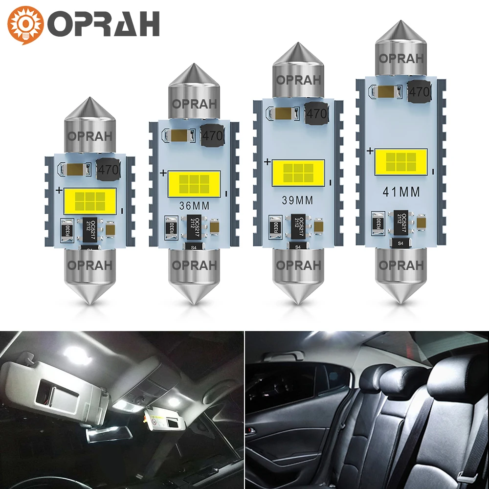 Mới C10W C5W LED Xi Nhan Canbus Festoon 31Mm 36Mm 39Mm 41Mm Bóng Đèn LED 3570 CSP Nội Thất Đọc Sách ánh Sáng Dome Biển Đèn Trắng 6000K