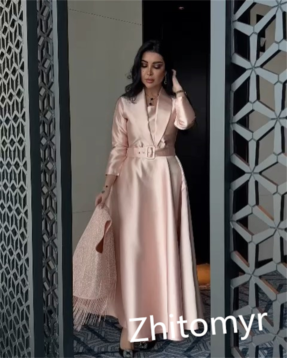 Customized Modern Style Formal Evening Square Collar Ball Gown Tassels Bespoke Occasion  Evening Dresses