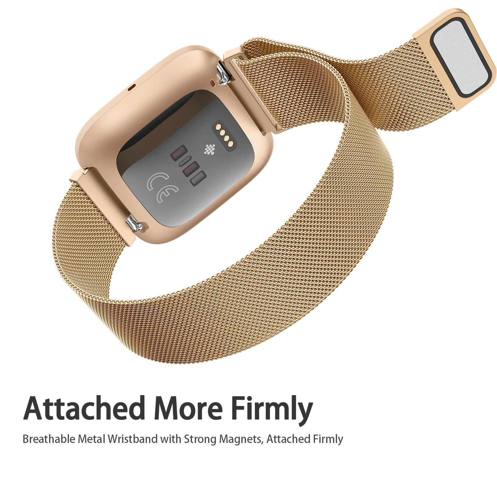 Kim Loại Từ Dây Đeo Fitbit Versa 1/Versa 2/Versa 3/Versa 4 Ban Nhạc Vòng Tay Dây Đeo Tay Cho vòng Đeo Sức Khoẻ Fitbit Versa Lite/Nghĩa 2 Dây Đeo