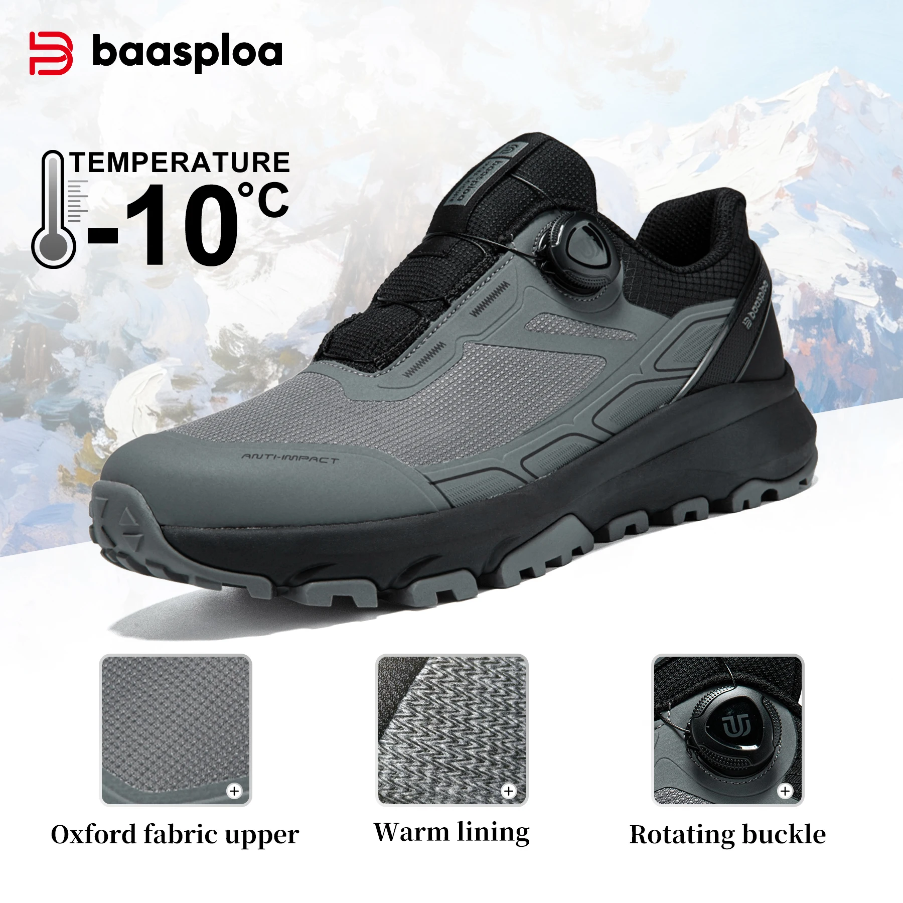 Baasploa Männer Wanderschuhe Outdoor Klettern Mesh Atmungsaktive Reise Wanderschuhe Männlichen Nicht-Rutsch Verschleiß Beständig Bequeme Sneaker