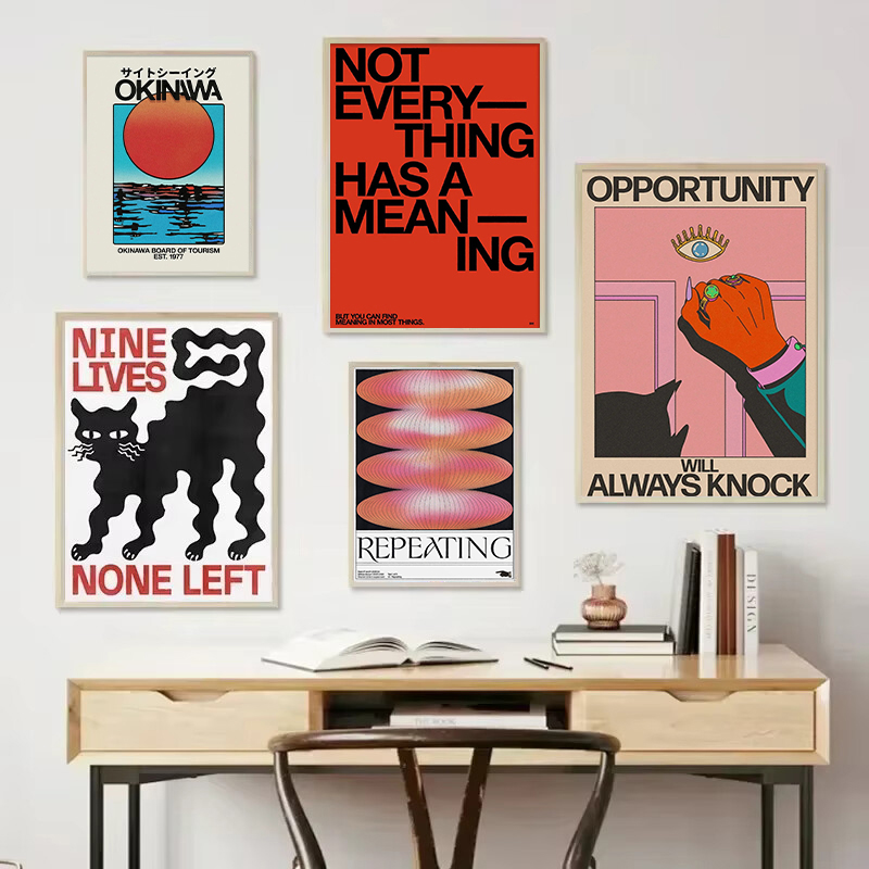 Japan Okinawa Reizen Groene Wilg Tree Canvas Poster Abstract Open Your Mind Wall Art Prints voor Moderne Woonkamer Home Decor