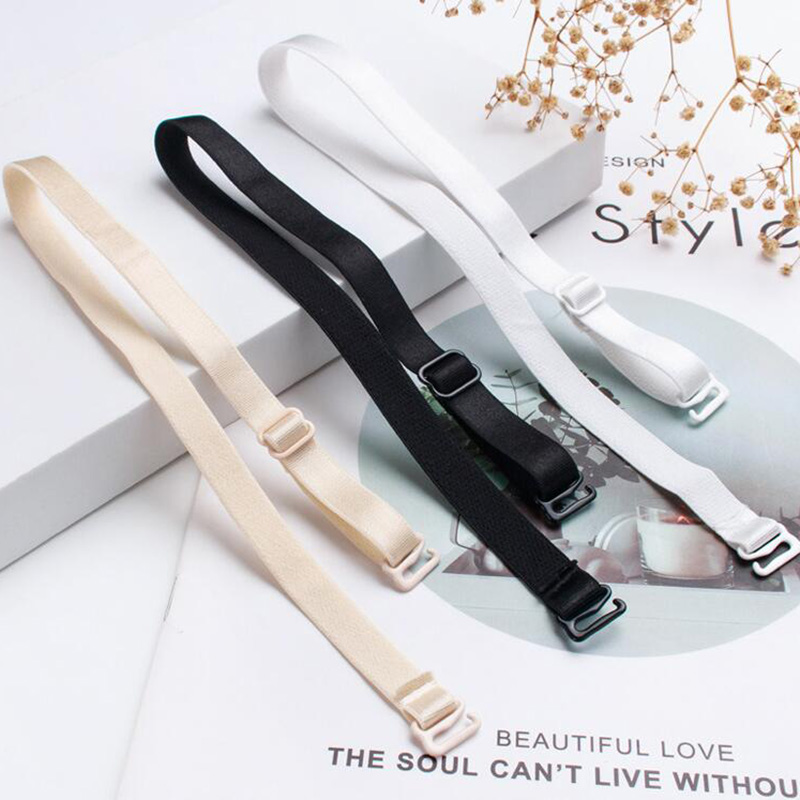 1Pair Slip Resistant Bra Straps Nylon Elastic Bands Rubber Stretch Belt Soft Underwear Spring Tape Ribbon DIY Sewing Accessories