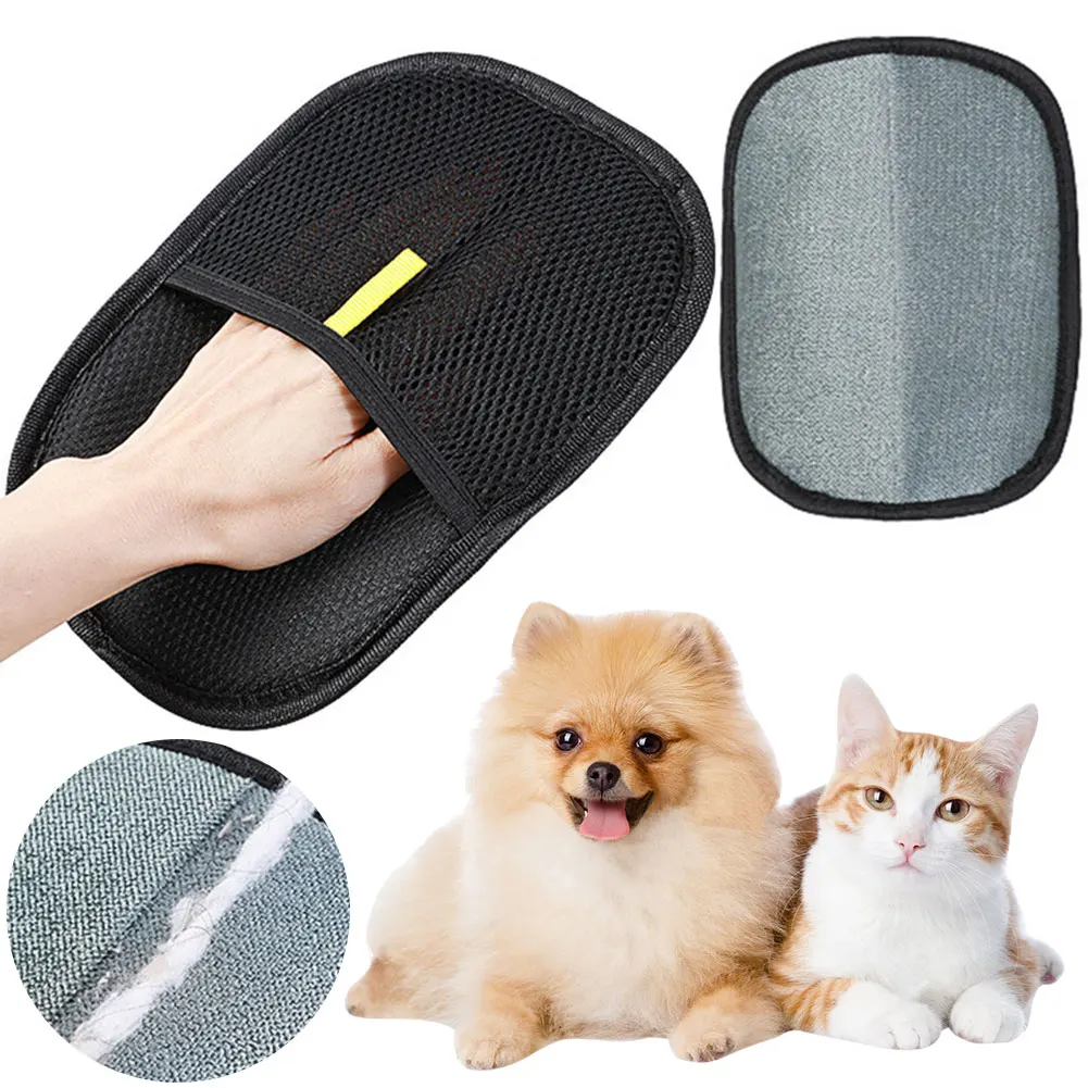Gants d'Épilation pour Animaux de Compagnie, 1/2/3 Pièces, Mitaines, Brosse Déshedding, pour Chien, Chat, Lapin, avec Poils Longs, Courts et Bouclés