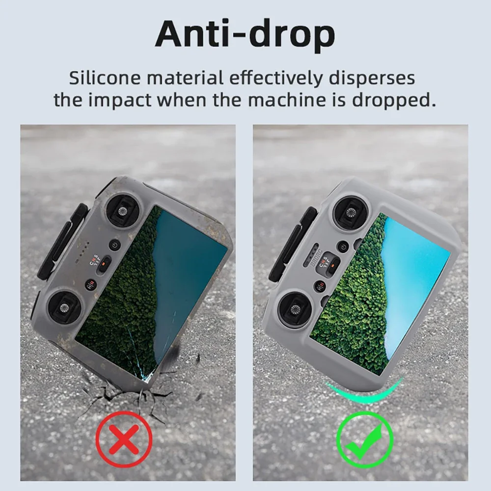 BRDRC Funda de silicona para DJI FLIP/NEO/Mini 4 Pro/Air 3S Drone RC 2 funda protectora a prueba de arañazos accesorio de Control remoto