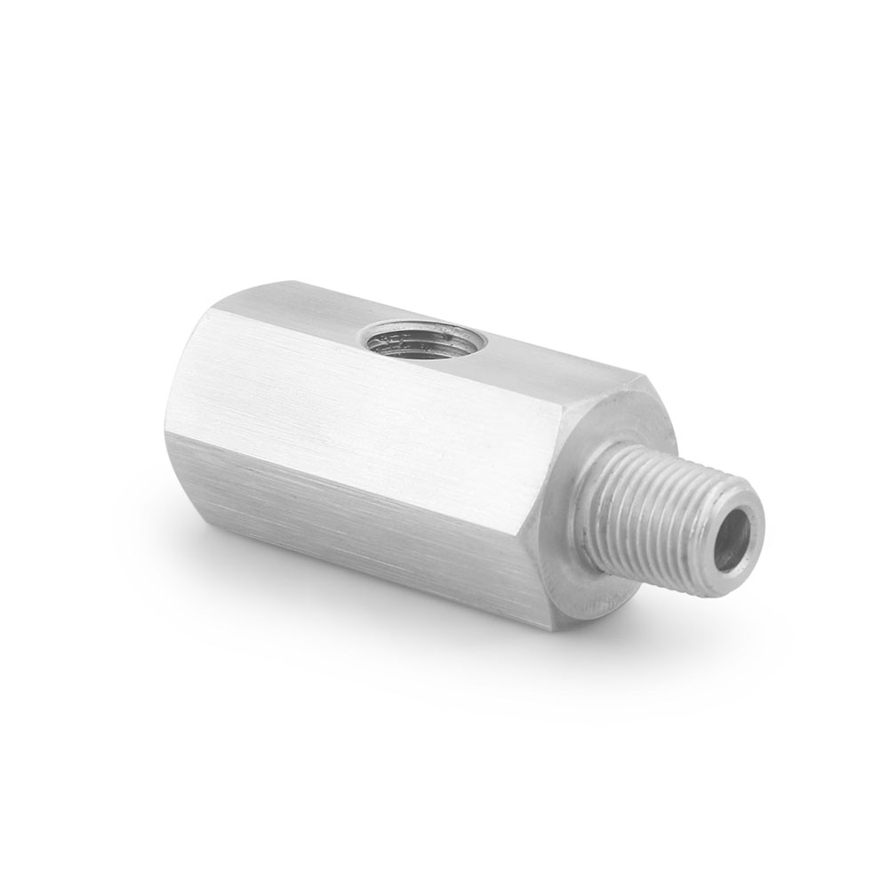 Agujeros laterales de acero inoxidable, 1/8 "NPT hembra a M12 M10 M14 1/8NPT 1/4NPT, conector de Sensor de presión de aceite, adaptador en T de calibre de línea de alimentación