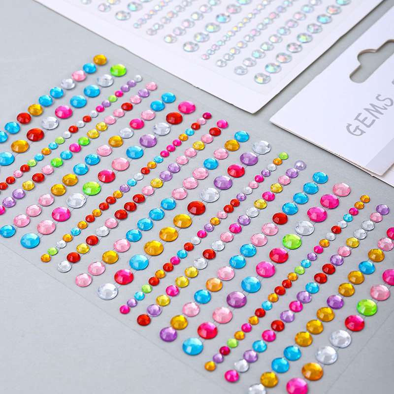 音楽祭パーティーフェイスジュエリー装飾ラインストーンクリスタル子供のおもちゃ DIY ダイヤモンドステッカーアイメイク自己粘着ネイル Sti