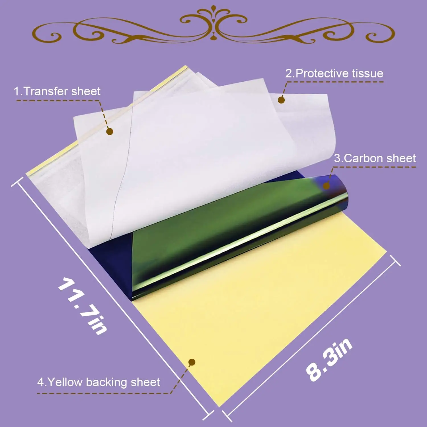 Papiers de transfert de tatouage, format A4, imprimante thermique, copieur, pochoir, accessoires pour Machine de transfert de tatouage, 10/30/50 pièces