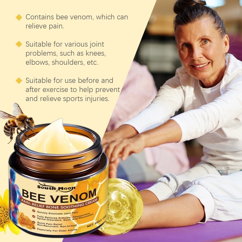 Pain Relief Bone Soothing Cream Bee Venom Repair Relieves Joint Discomfort Portable Massage External Application Care Cream