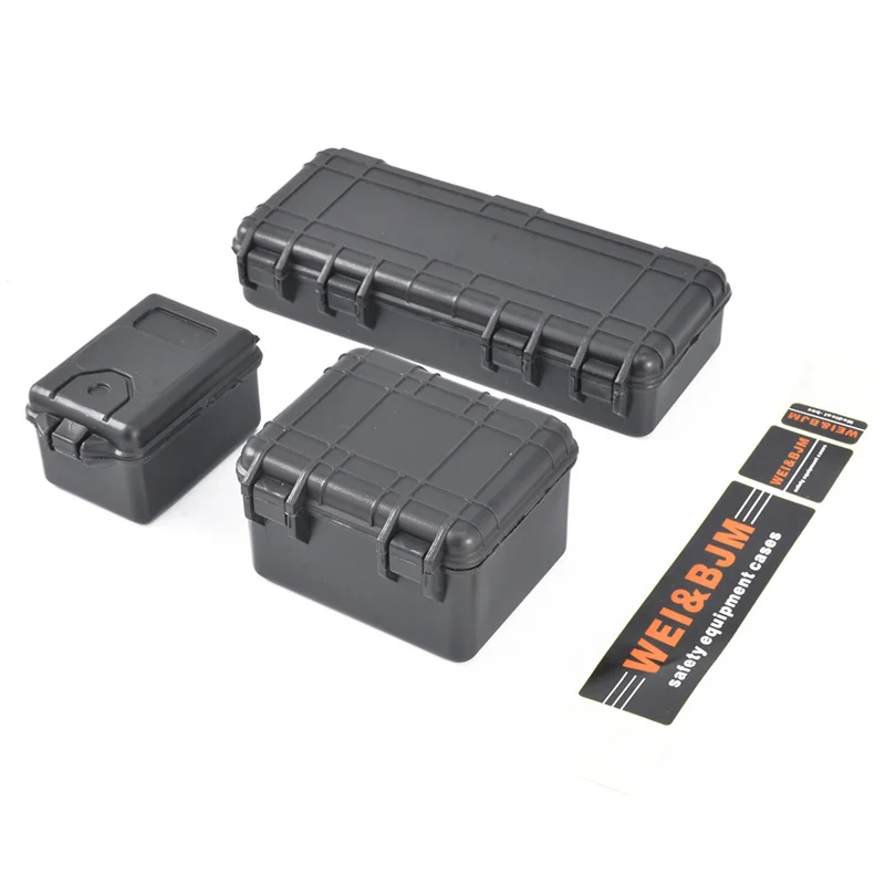 3 個のプラスチック収納ボックス装飾ツール 1/10 RC クローラー車軸 SCX10 90046 KM D90 TF2 トラクサス TRX-4 TRX-6 MST Recat 用