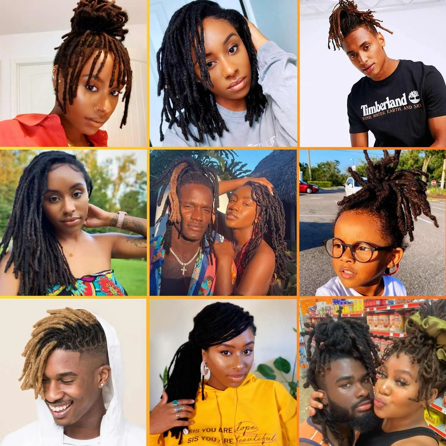 100% Extension Loc faite à la main cheveux humains avec extrémités bouclées 50 brins 8-14 pouces Extension de cheveux humains Loc Dreadlock pour hommes femmes enfants