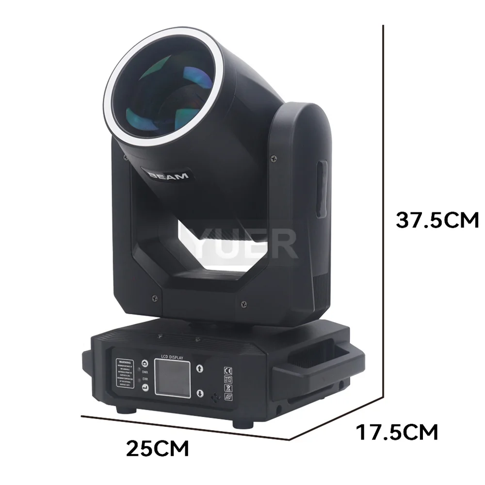 2 sztuk/partia LED z pierścieniem reflektor z ruchomą głowicą 200W wiązka + punkt + 18 obrotowych pryzmatów + efekt tęczy Dmx efekt światła scenicznego światło Disco Dj