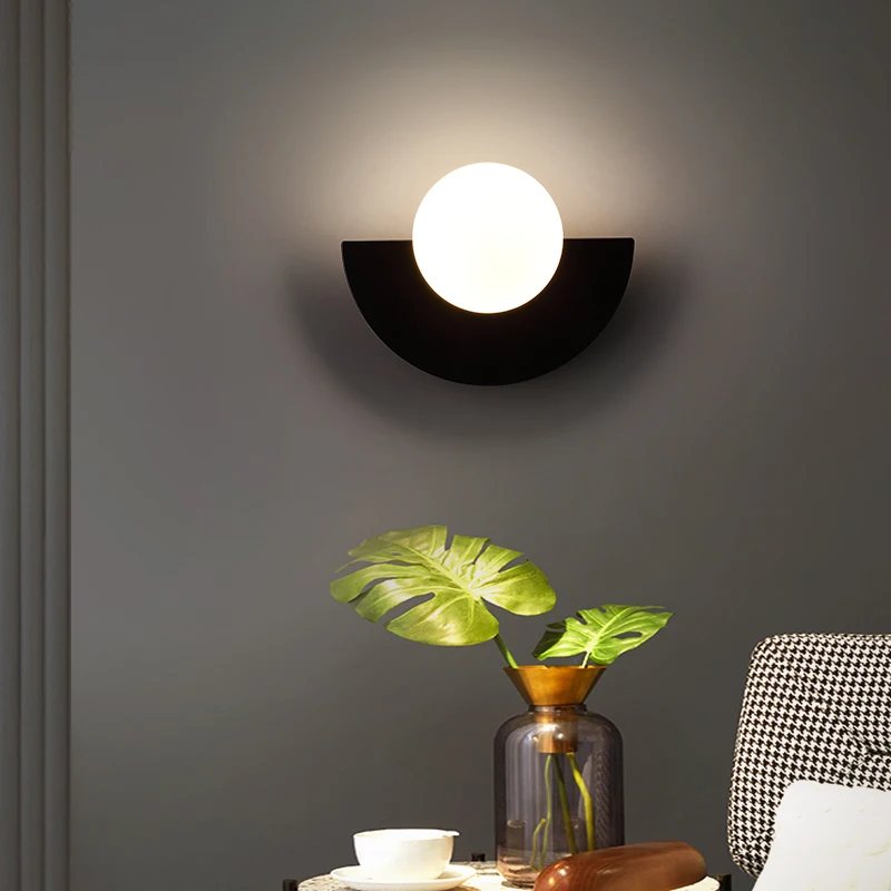 Đèn Tường Bắc Âu LED Phòng Ngủ Đầu Giường Đơn Giản Màu Thiết Kế Sáng Tạo Phòng Khách Lối Đi Hành Lang Học Chiếu Sáng Trong Nhà