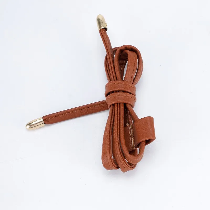 1Pcs PU Leather Drawstring Pull String Detachable Bucket Bag Strap Slide String Keeper Drawstring Backpack Accessories
