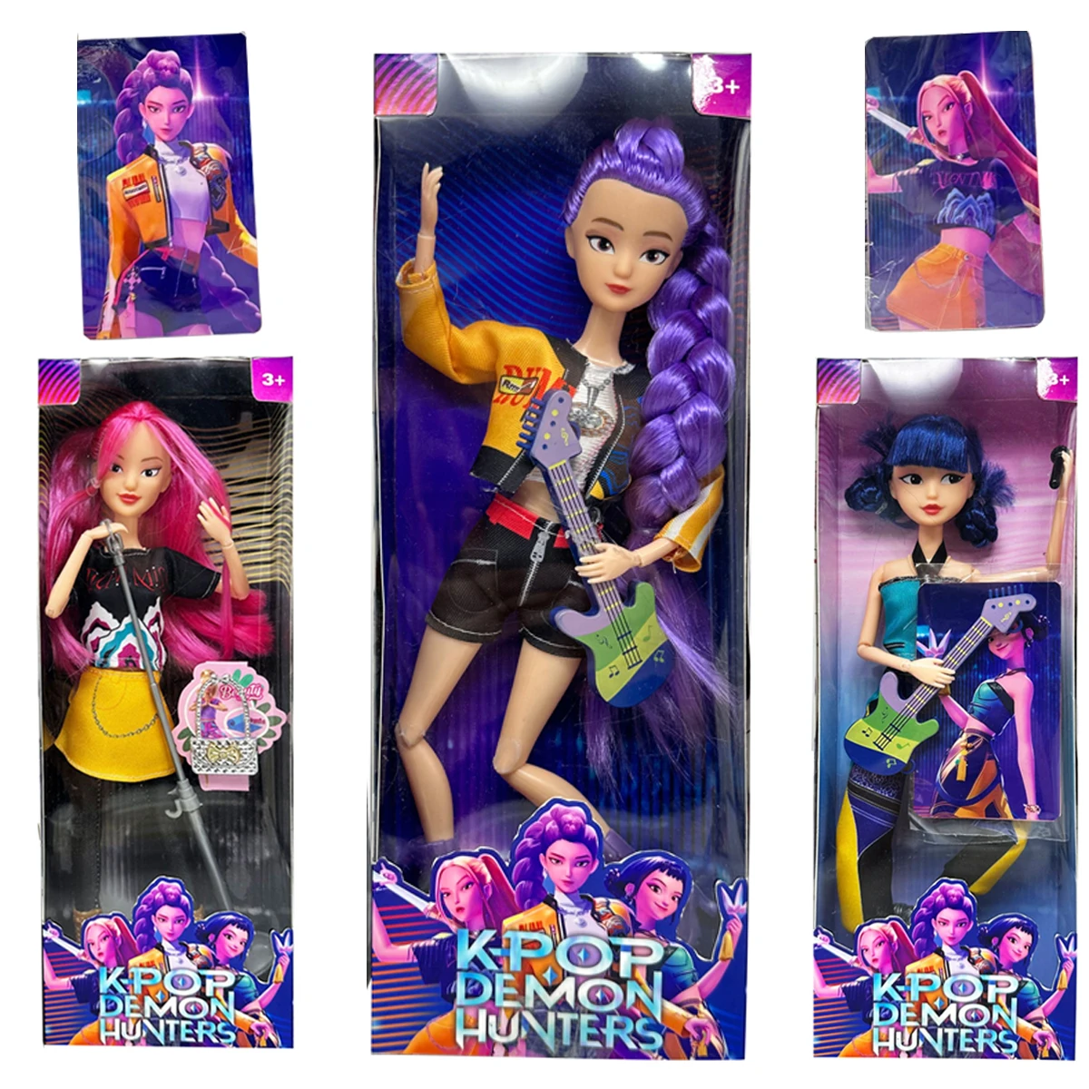 NEW Doll Toys Kpop Demon Hunters Action Figure Toy Rumi Mira Zoey Beautiful Princess Baby Girl Dolls Plastic DIY Toy for Girls