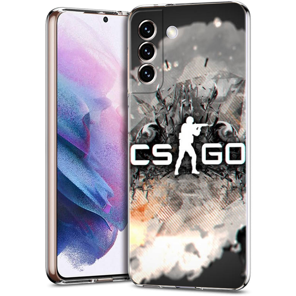 Casing Ponsel Transparan untuk Samsung Galaxy S25,S24,S23,S22,S20,S21,FE,Ultra,S10,S10E,S9,Plus Game Counter Strike CS GO Lembut