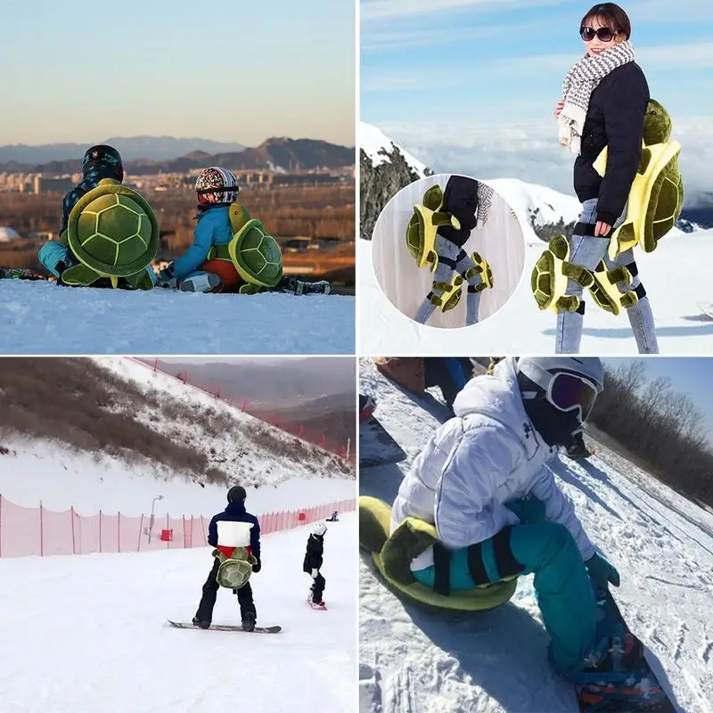 Turtle Butt Pad For Skiing Soft Hip Butt Pad Snowboard Knee Pads Soft Turtle Hip Protection Skiing Protector Pads Ski Accessory