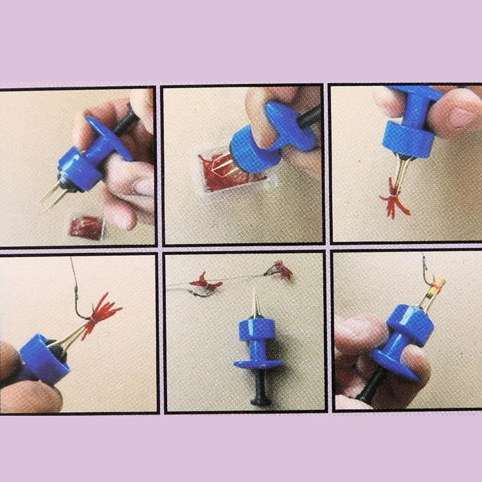 Caminhada peixe 1 conjunto minhoca bloodworm clipe partículas isca clipe equipamento de pesca ferramentas de pesca iscas de pesca elástica