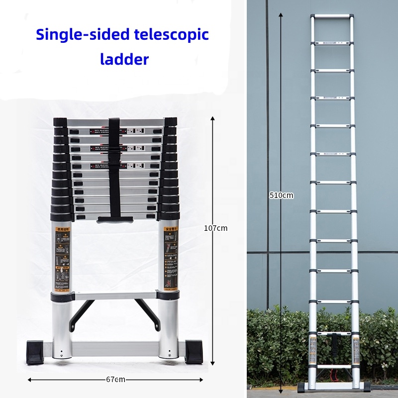 Escada de alumínio personalizada telescópica extensível max 5.8m preço da escada de alumínio